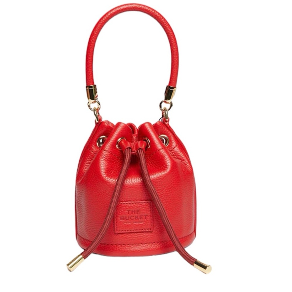 Marc Jacobs Red Leather Mini Bucket Bag